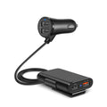 Cargador de coche USB inteligente con tecnología Quick Charge 3.0 y clip de sujeción