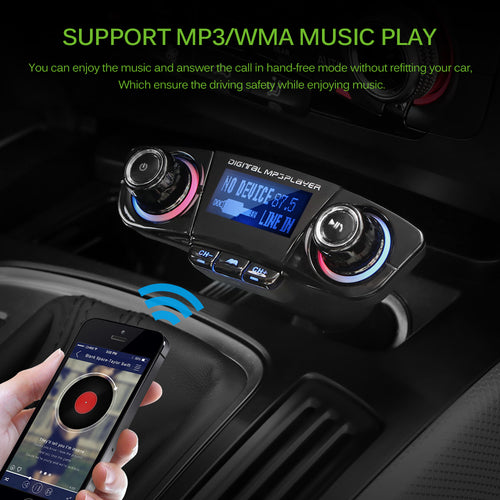 Transmisor FM para coche BT06, reproductor MP3 y receptor de audio