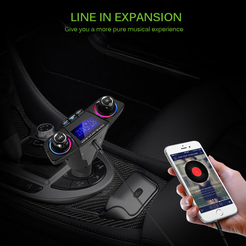 Transmisor FM para coche BT06, reproductor MP3 y receptor de audio