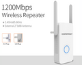 Amplificador y repetidor WiFi de 1200 Mbps con antenas