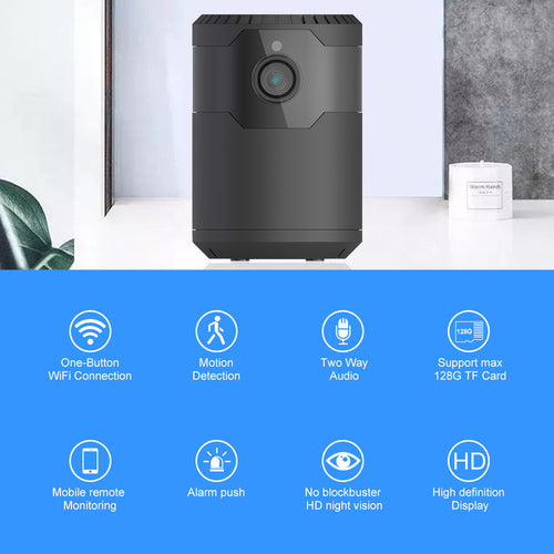 Mini cámara IP WiFi inalámbrica HD de 2 MP y 1080p con visión nocturna