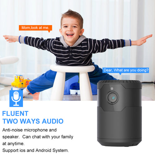 Mini cámara IP WiFi inalámbrica HD de 2 MP y 1080p con visión nocturna