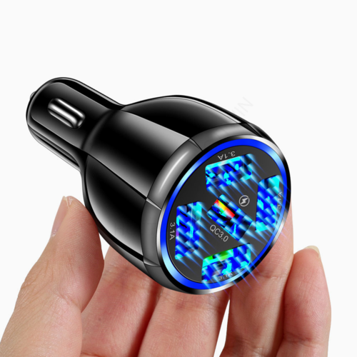 Cargador de coche de 15 W con carga rápida y 5 puertos USB QC3.0