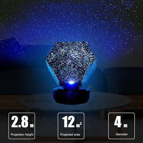 Proyector de luz de estrellas con altavoz Bluetooth y lámpara LED de galaxia