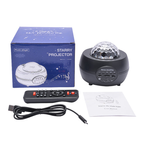 Luz nocturna LED con proyector de cielo estrellado y altavoz inalámbrico Bluetooth