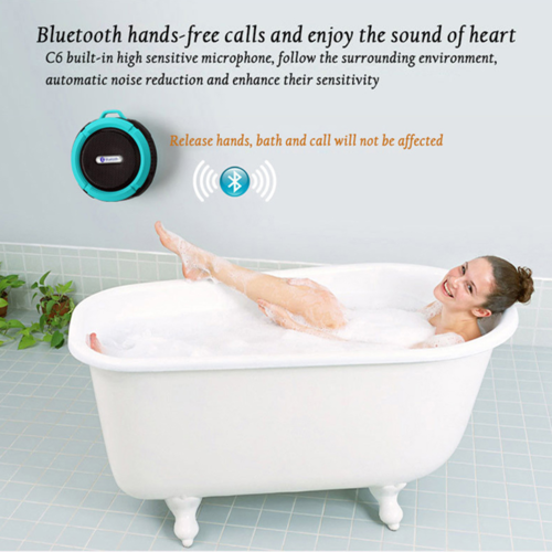 Mini altavoz Bluetooth portátil e impermeable con ventosa