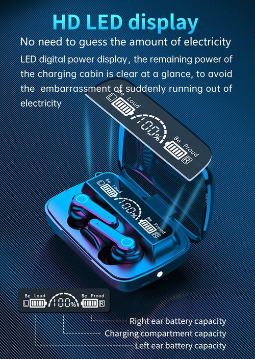 Audífonos KARISA M19 - TWS Bluetooth 5.1 con Pantalla y Linterna