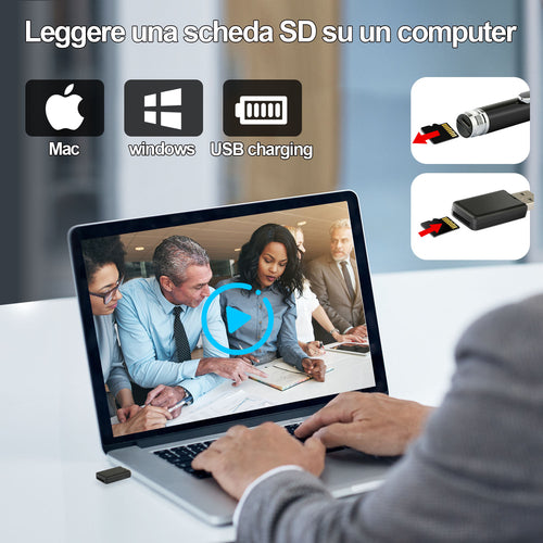 Mini videocámara deportiva HD 1080P (DVR) / Cámara oculta tipo bolígrafo