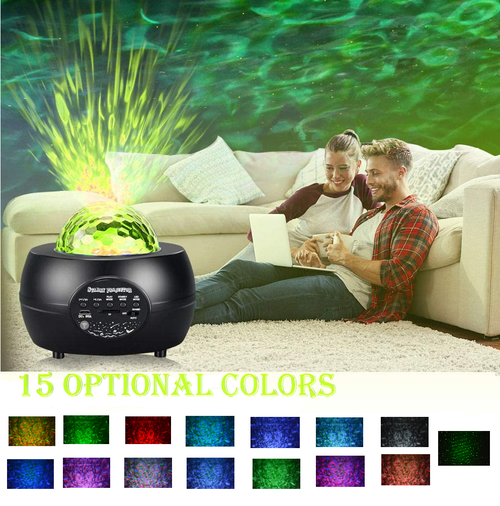 Luz nocturna LED con proyector de cielo estrellado y altavoz inalámbrico Bluetooth