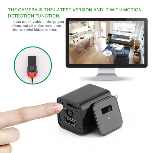 Cámara oculta HD 1080P en cargador USB para seguridad del hogar