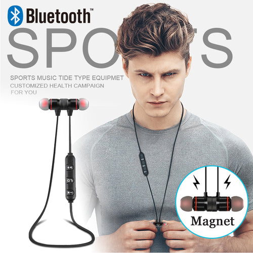 Auriculares deportivos inalámbricos Bluetooth 4.0 negros