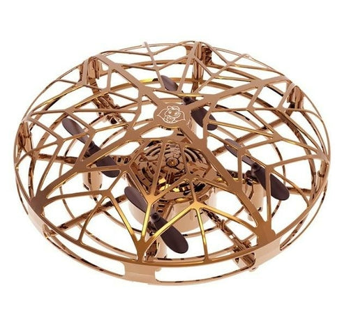 Mini dron helicóptero tipo OVNI radiocontrolado con inducción por infrarrojos